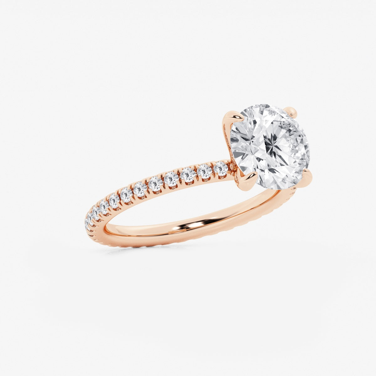 Evelyn - Eternity Side Stones Engagement Ring