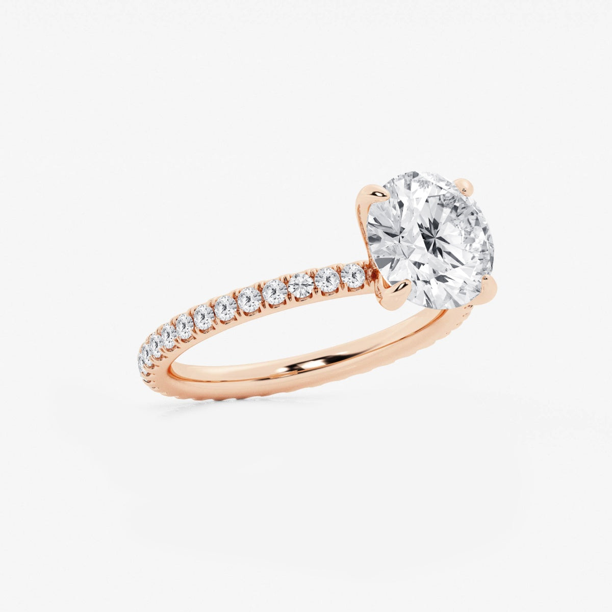 Evelyn - Eternity Side Stones Engagement Ring