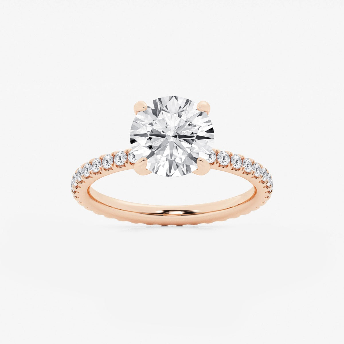 Evelyn - Eternity Side Stones Engagement Ring