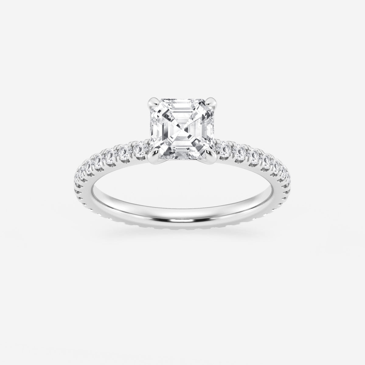 Evelyn - Eternity Side Stones Engagement Ring