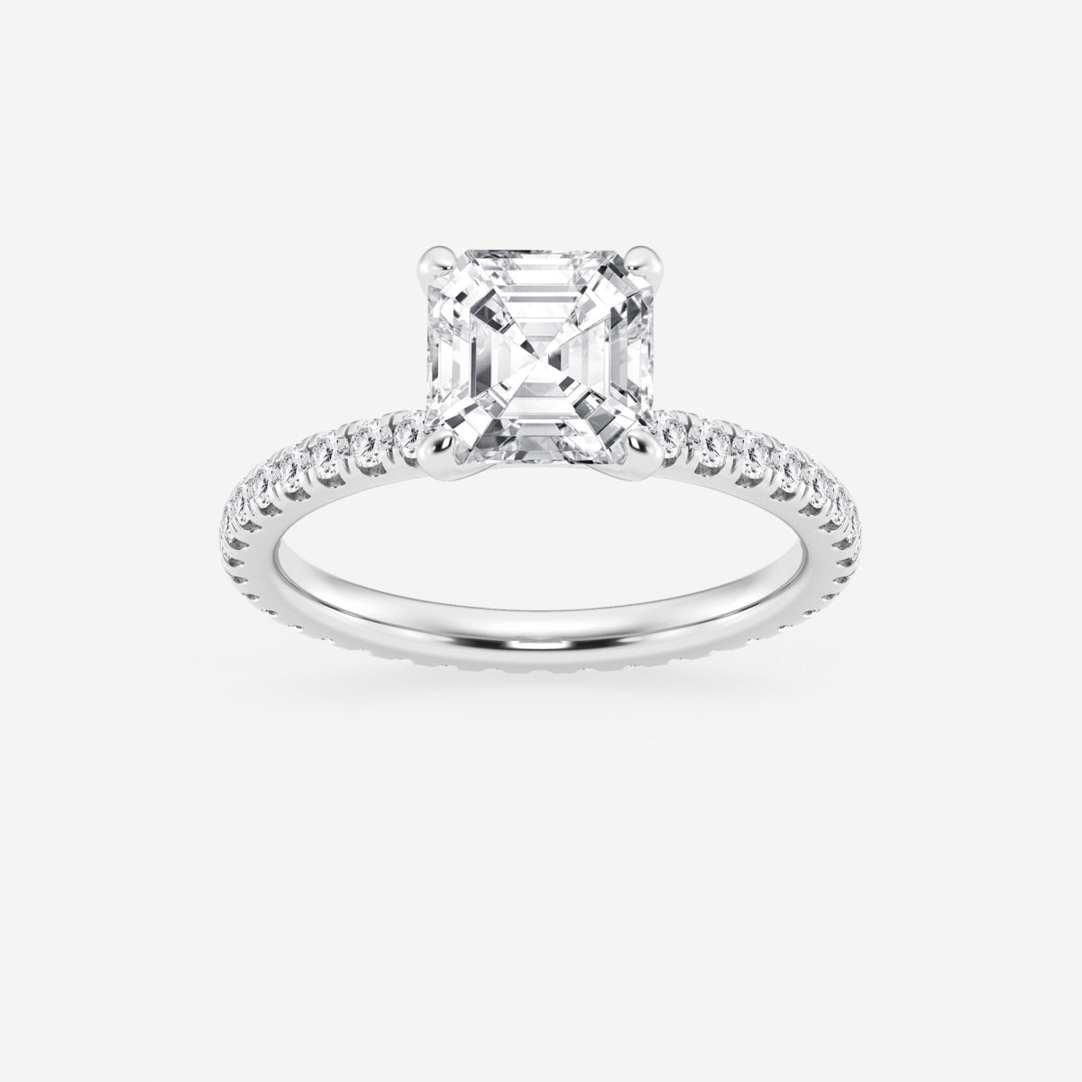 Evelyn - Eternity Side Stones Engagement Ring