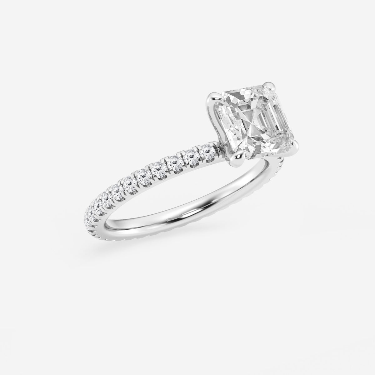 Evelyn - Eternity Side Stones Engagement Ring