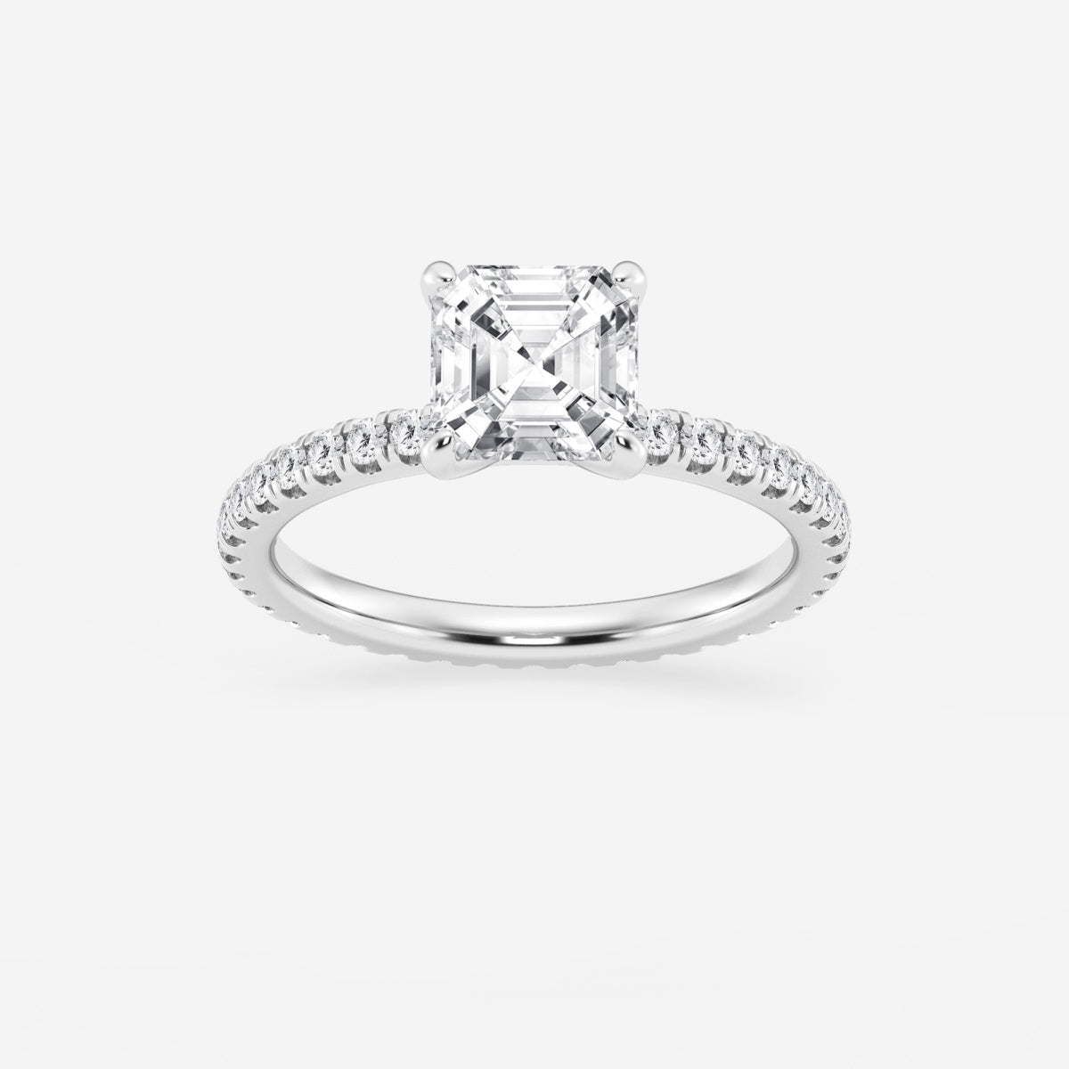 Evelyn - Eternity Side Stones Engagement Ring