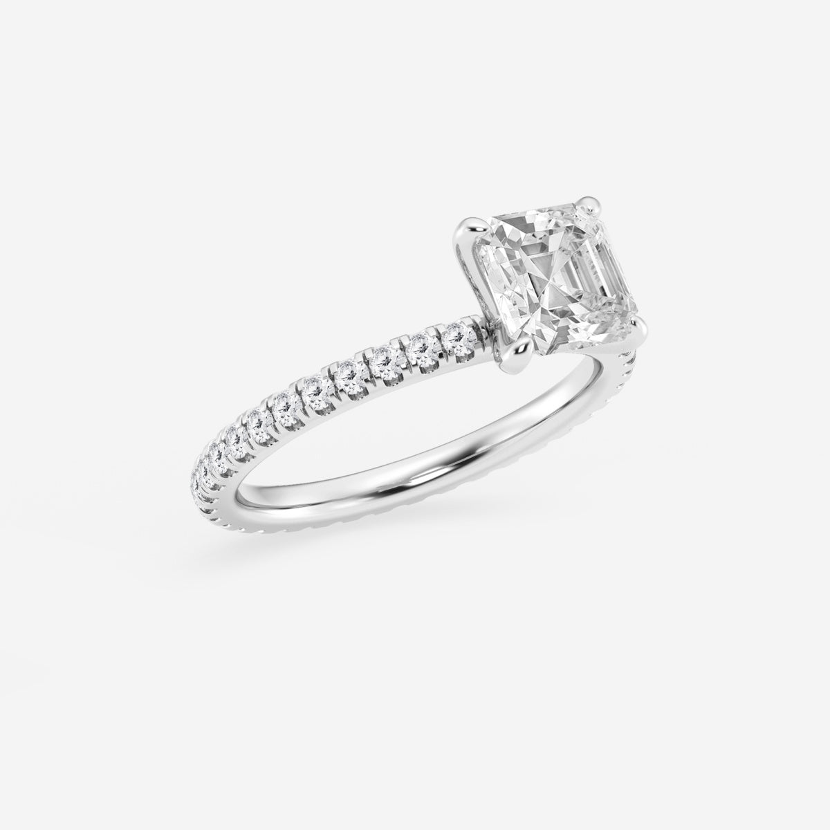 Evelyn - Eternity Side Stones Engagement Ring