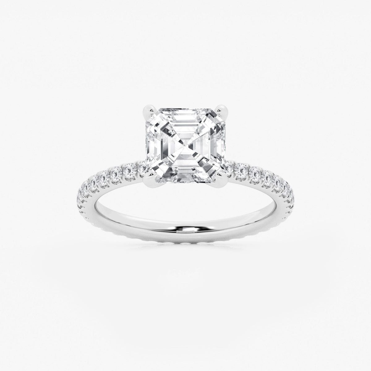 Evelyn - Eternity Side Stones Engagement Ring