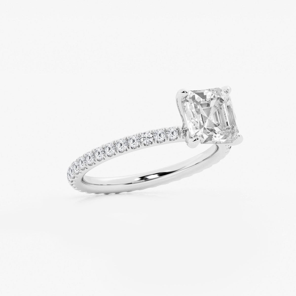 Evelyn - Eternity Side Stones Engagement Ring