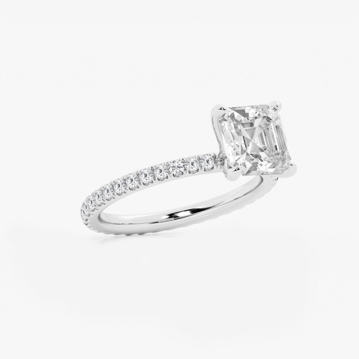 Evelyn - Eternity Side Stones Engagement Ring