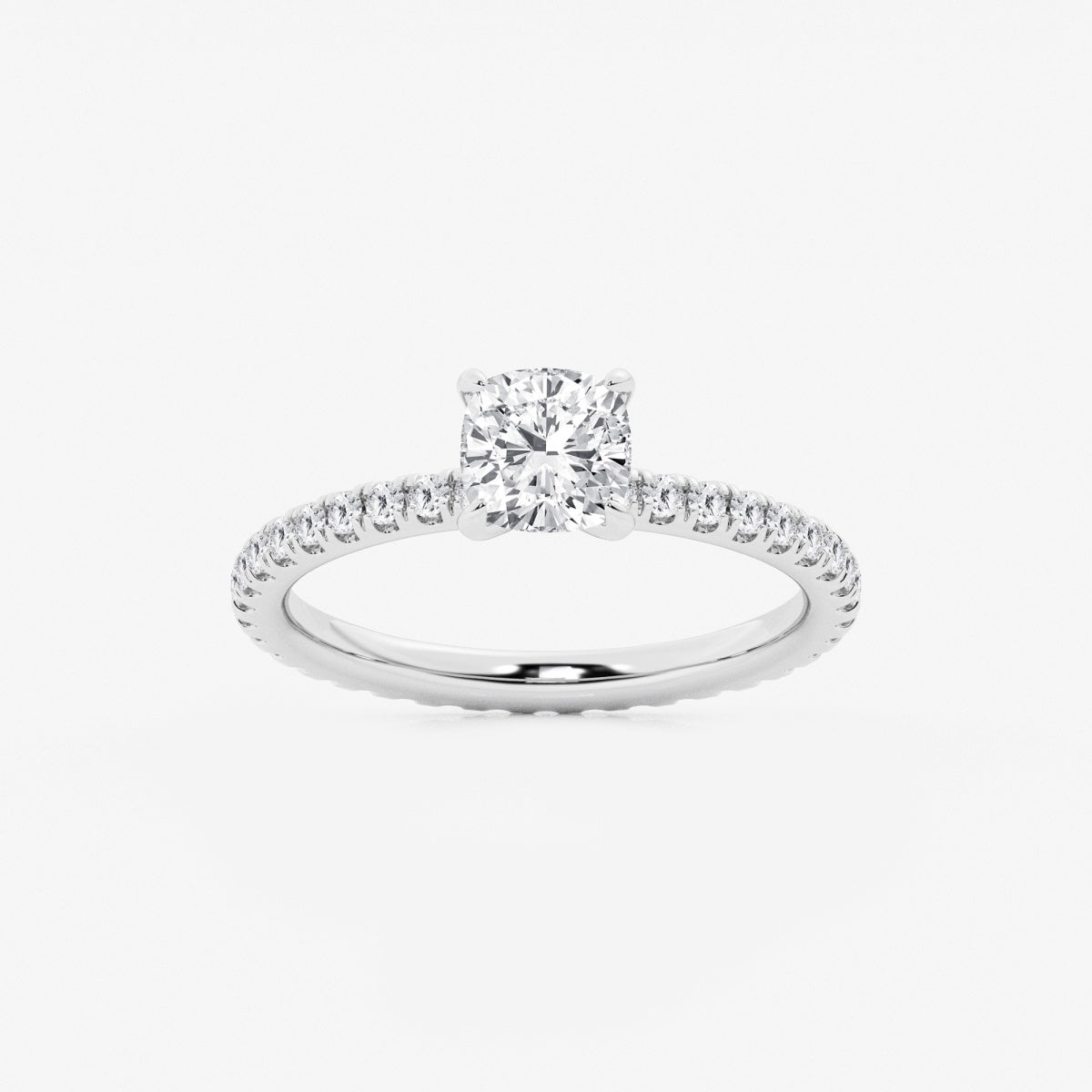 Evelyn - Eternity Side Stones Engagement Ring