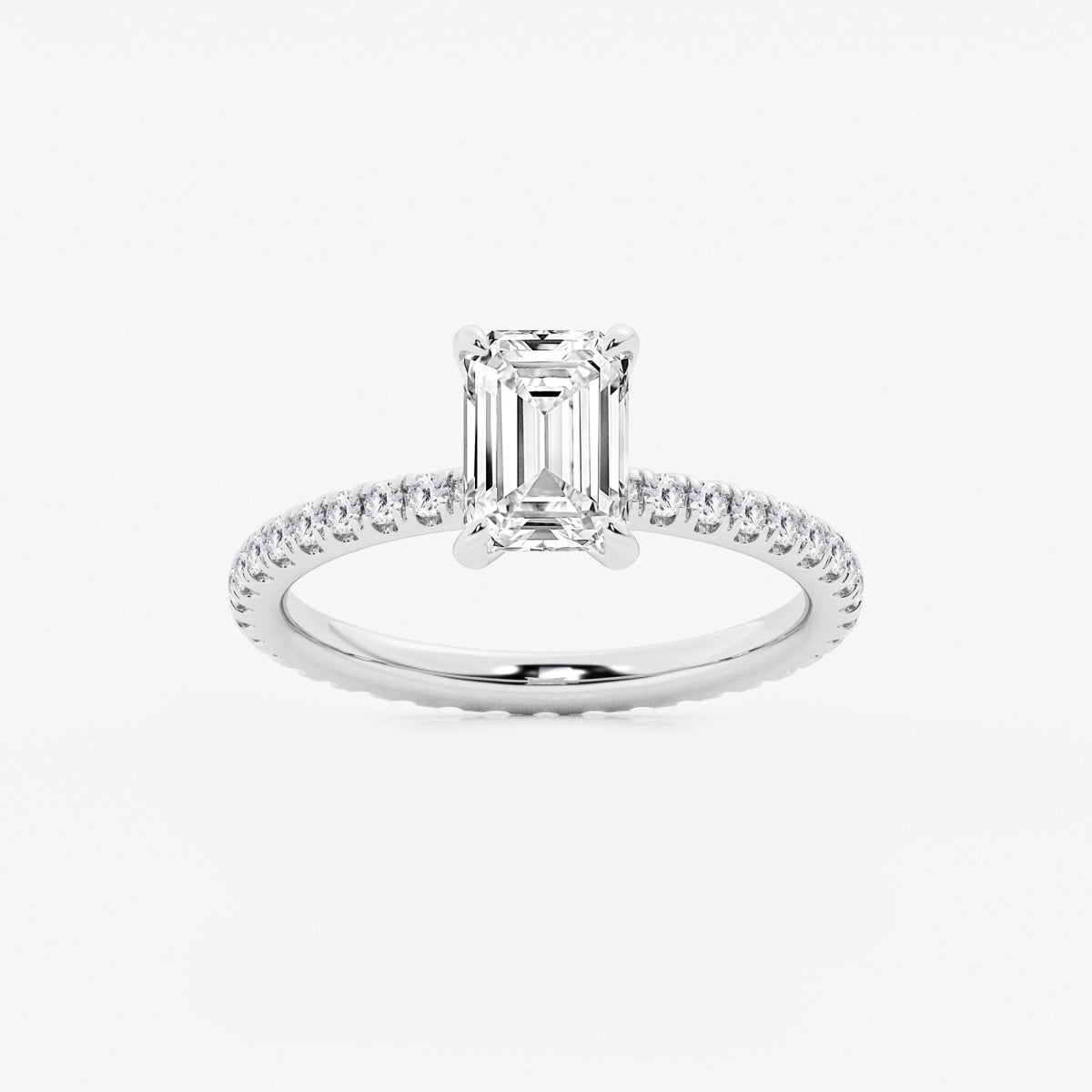 Evelyn - Eternity Side Stones Engagement Ring