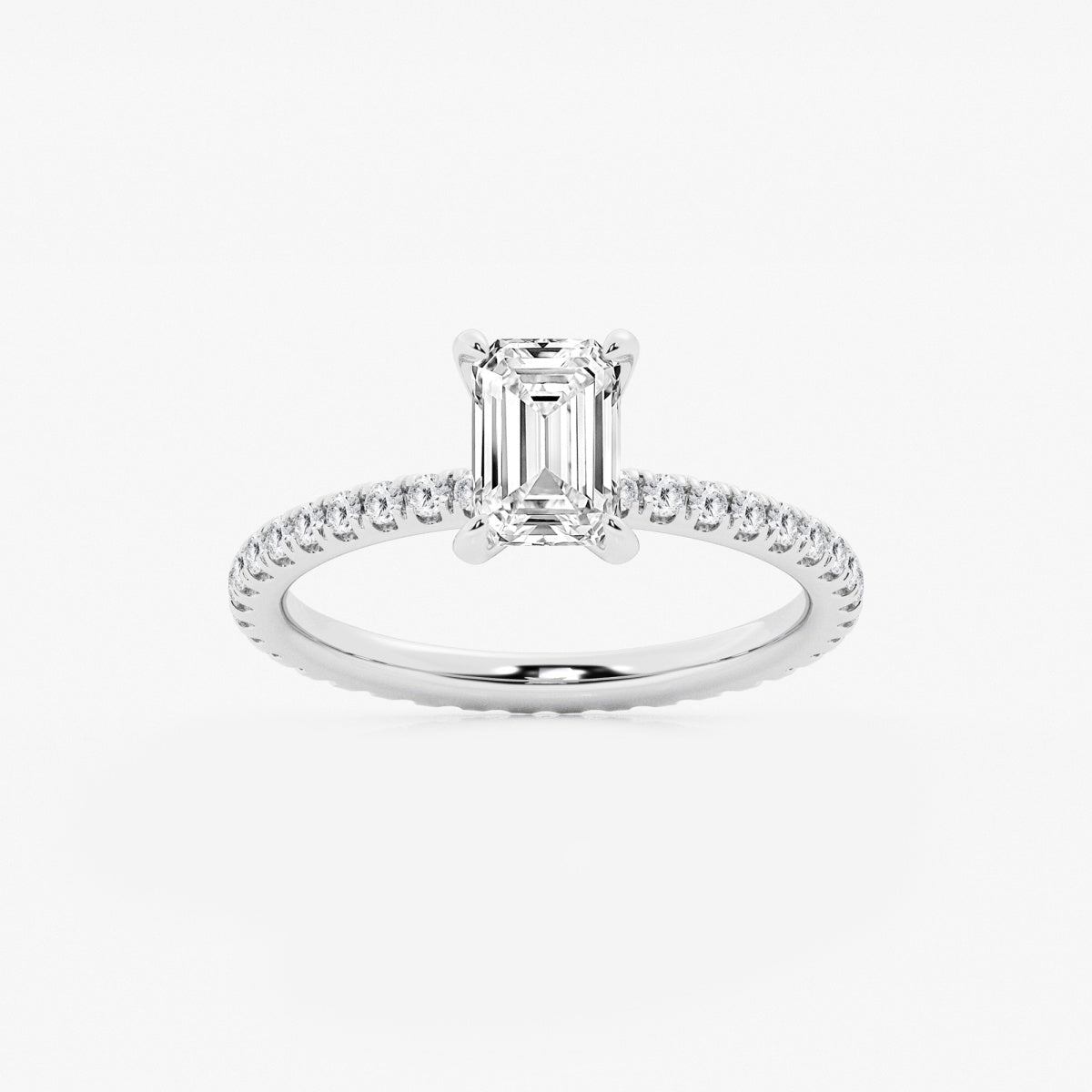 Evelyn - Eternity Side Stones Engagement Ring