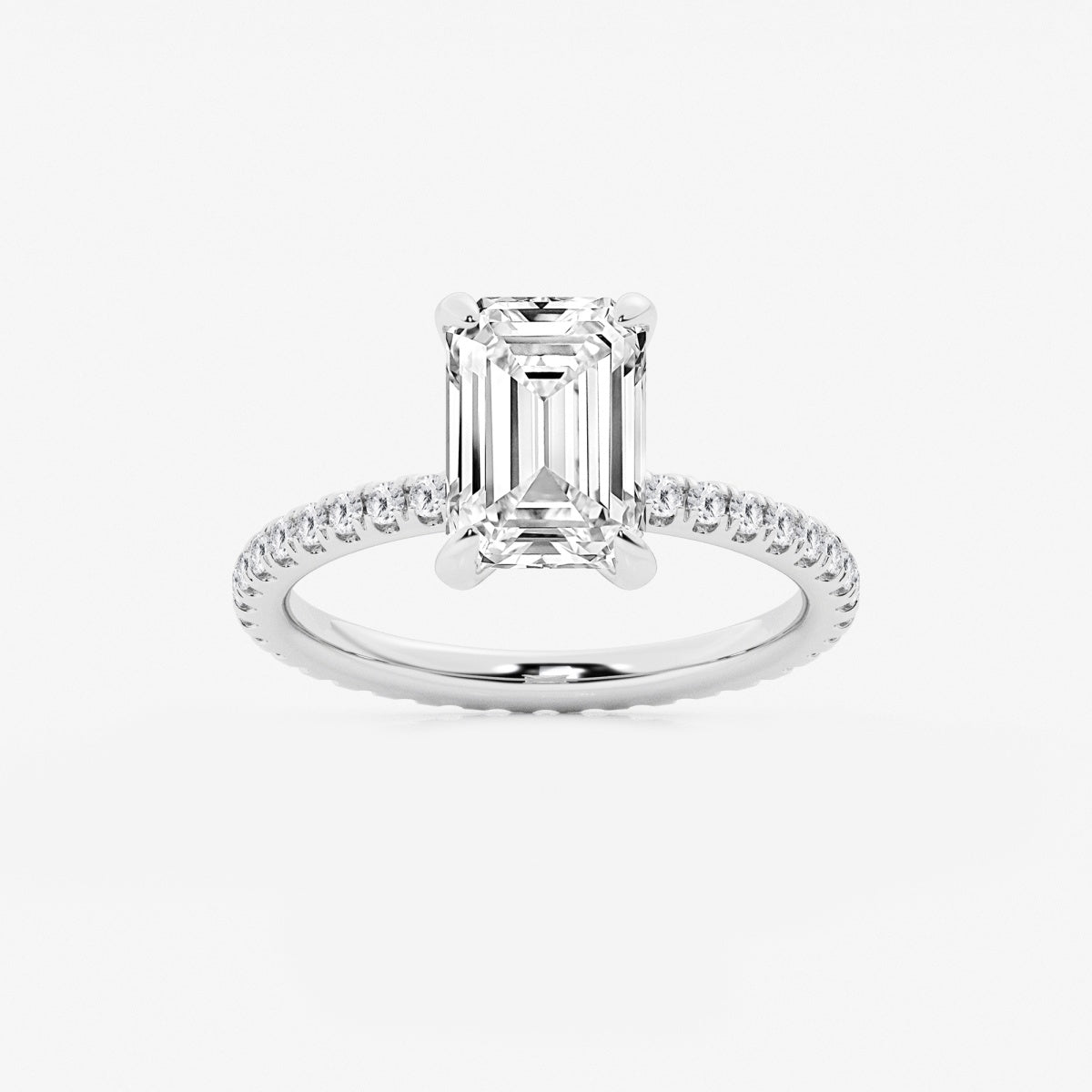 Evelyn - Eternity Side Stones Engagement Ring