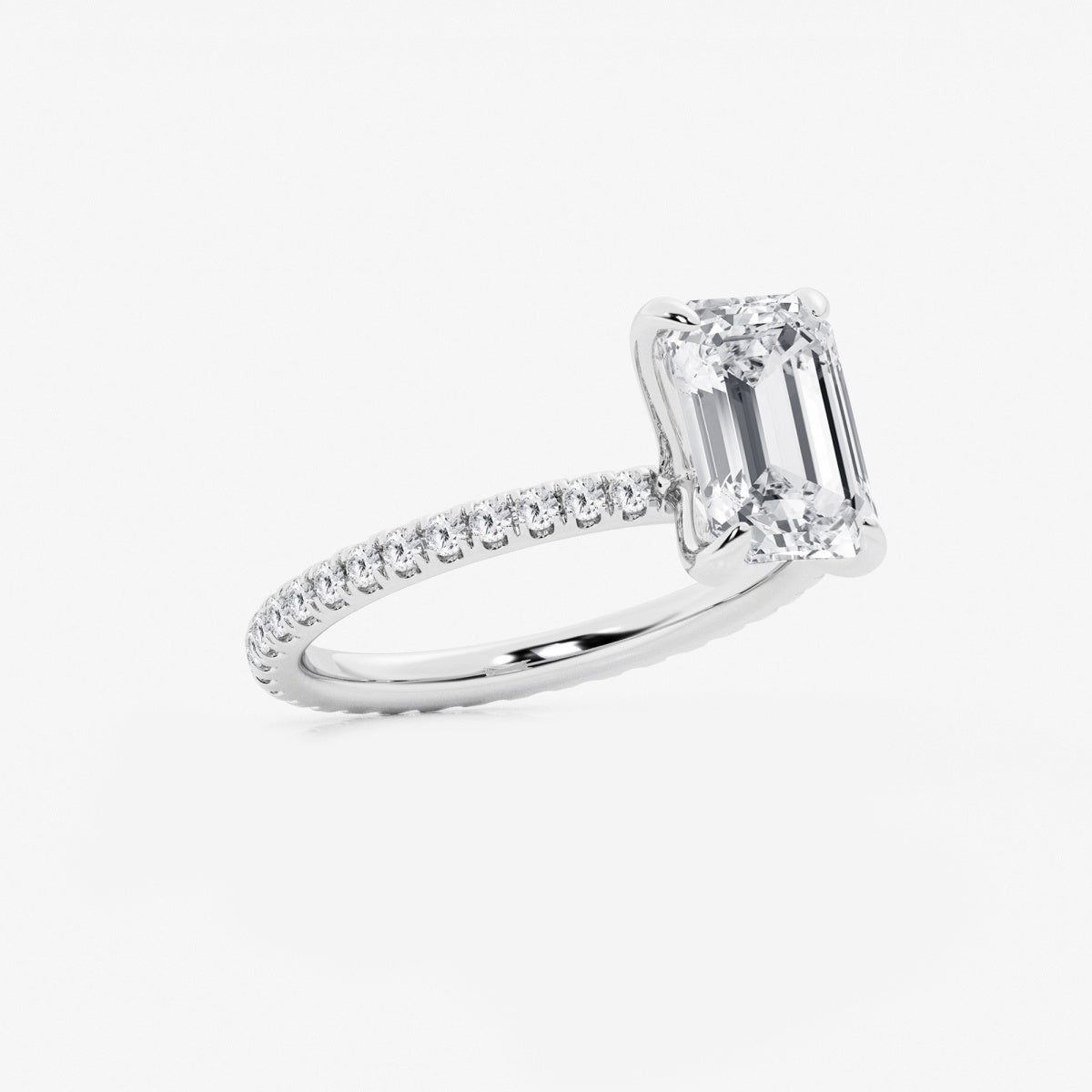 Evelyn - Eternity Side Stones Engagement Ring