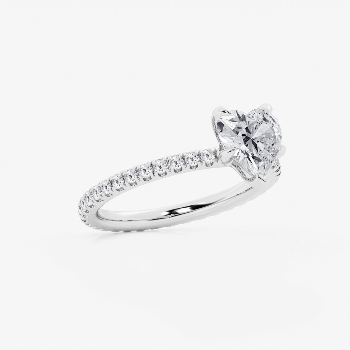 Evelyn - Eternity Side Stones Engagement Ring