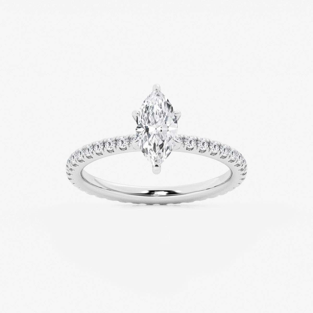 Evelyn - Eternity Side Stones Engagement Ring