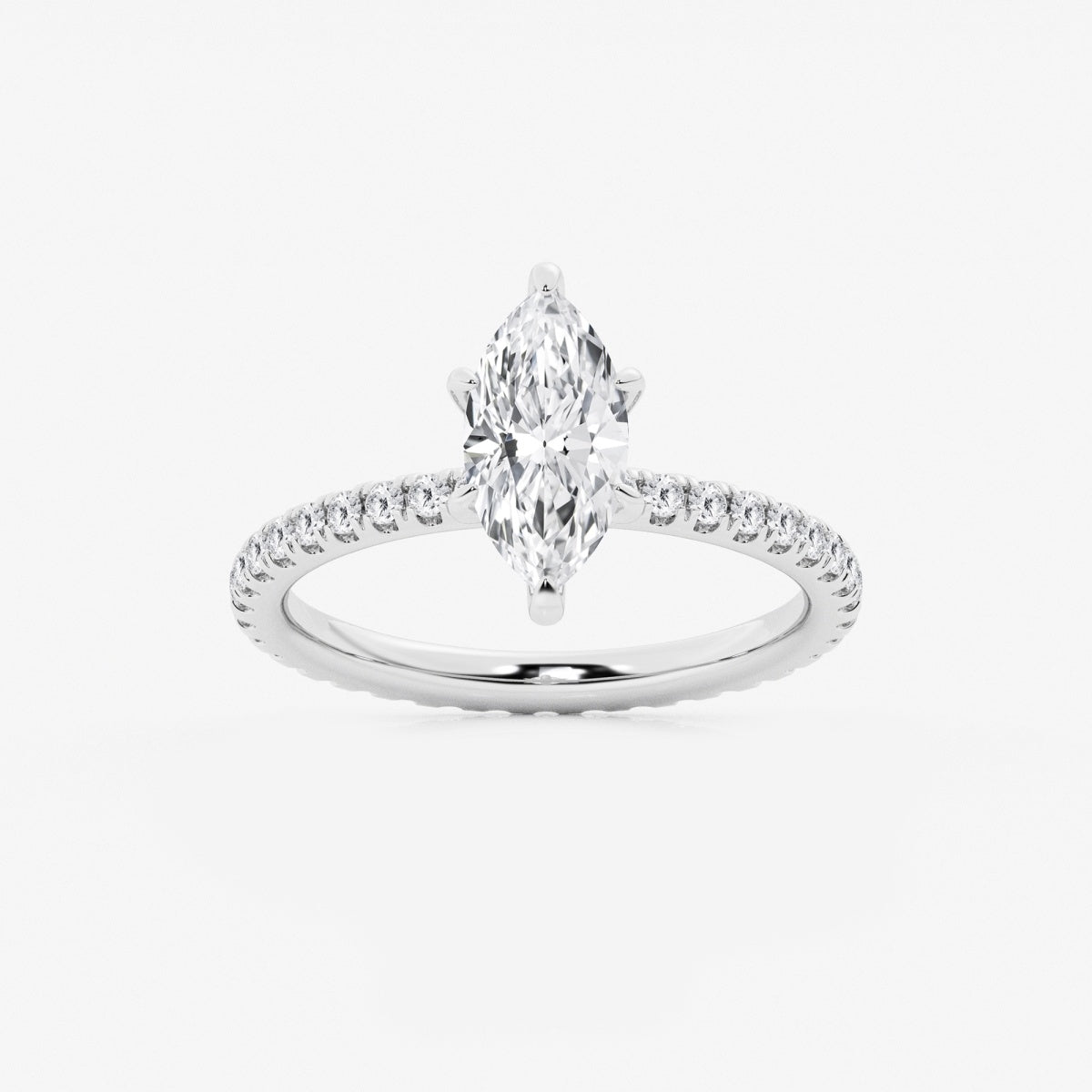 Evelyn - Eternity Side Stones Engagement Ring