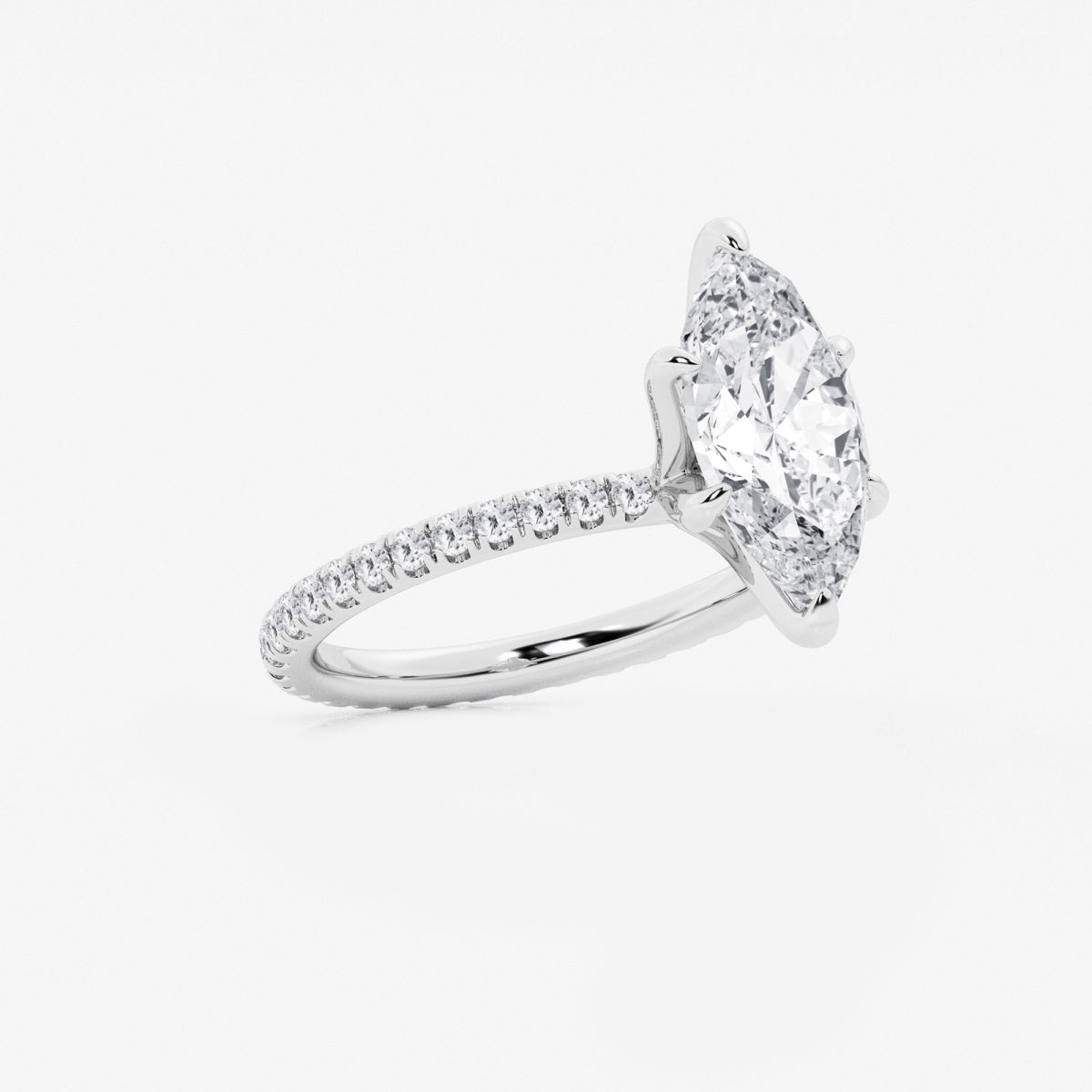 Evelyn - Eternity Side Stones Engagement Ring