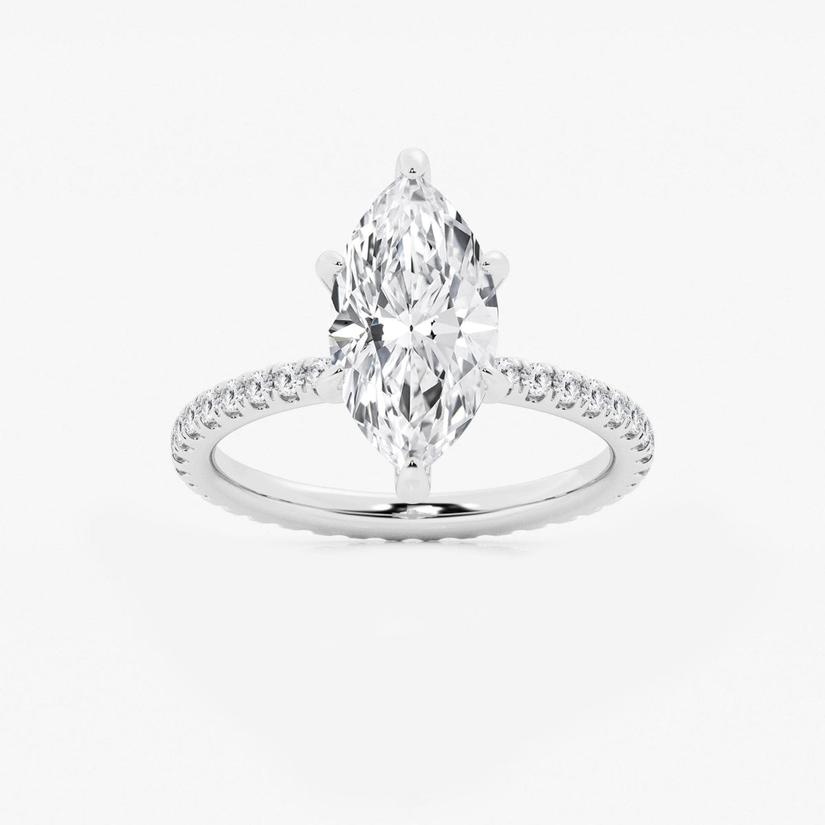 Evelyn - Eternity Side Stones Engagement Ring