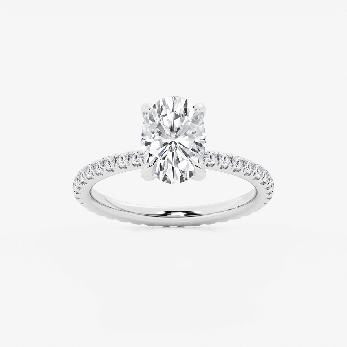 Evelyn - Eternity Side Stones Engagement Ring