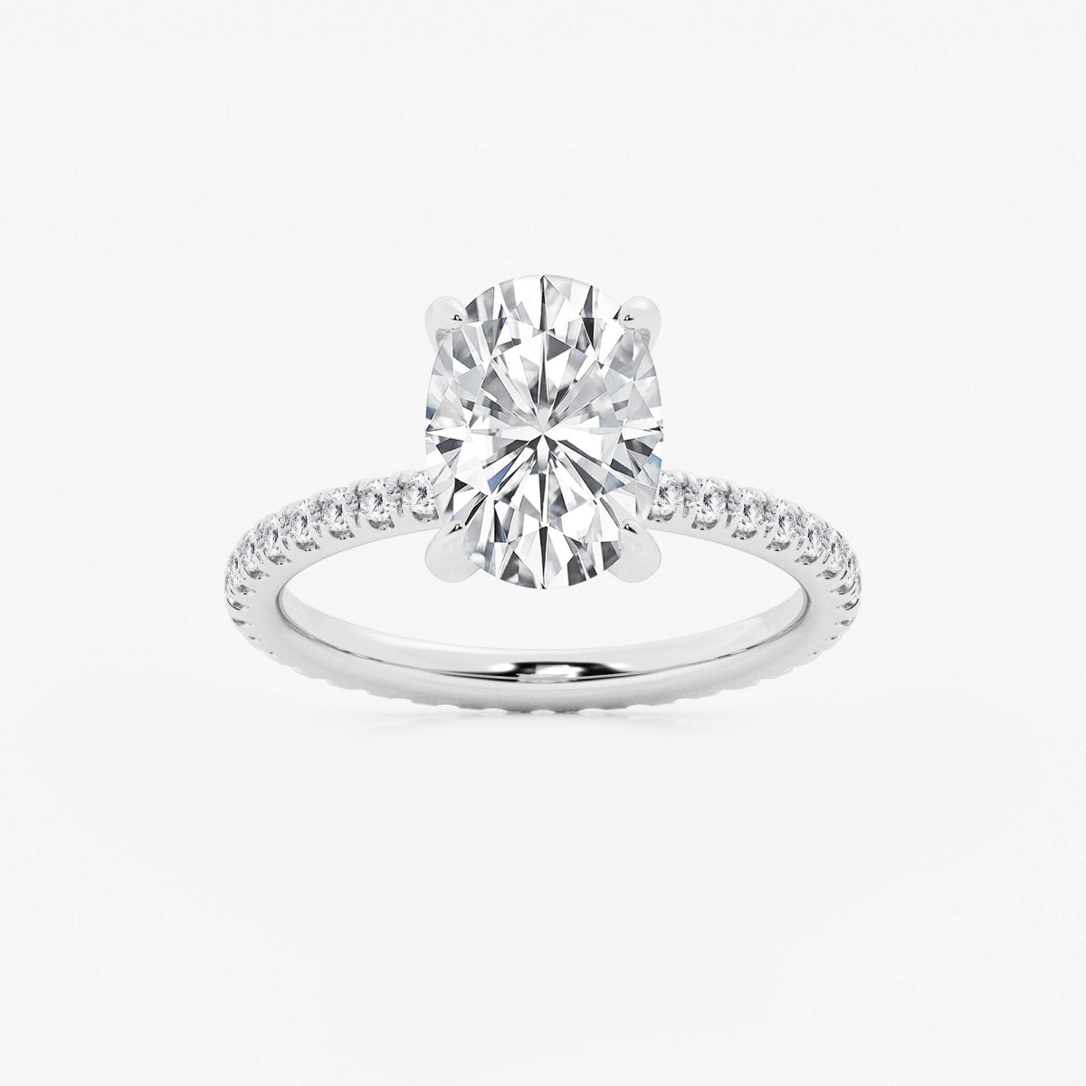 Evelyn - Eternity Side Stones Engagement Ring