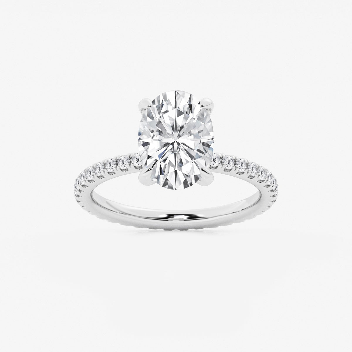 Evelyn - Eternity Side Stones Engagement Ring