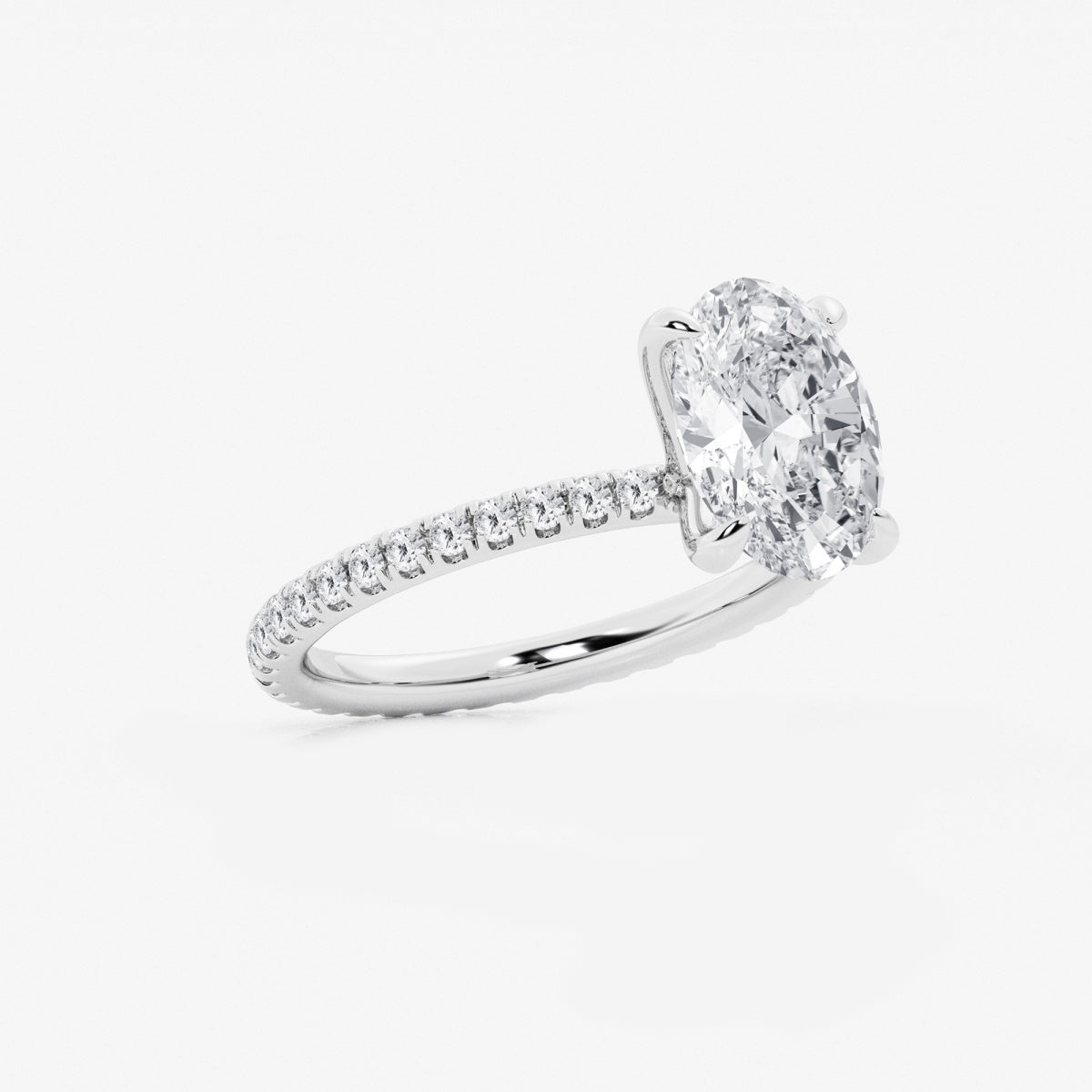 Evelyn - Eternity Side Stones Engagement Ring