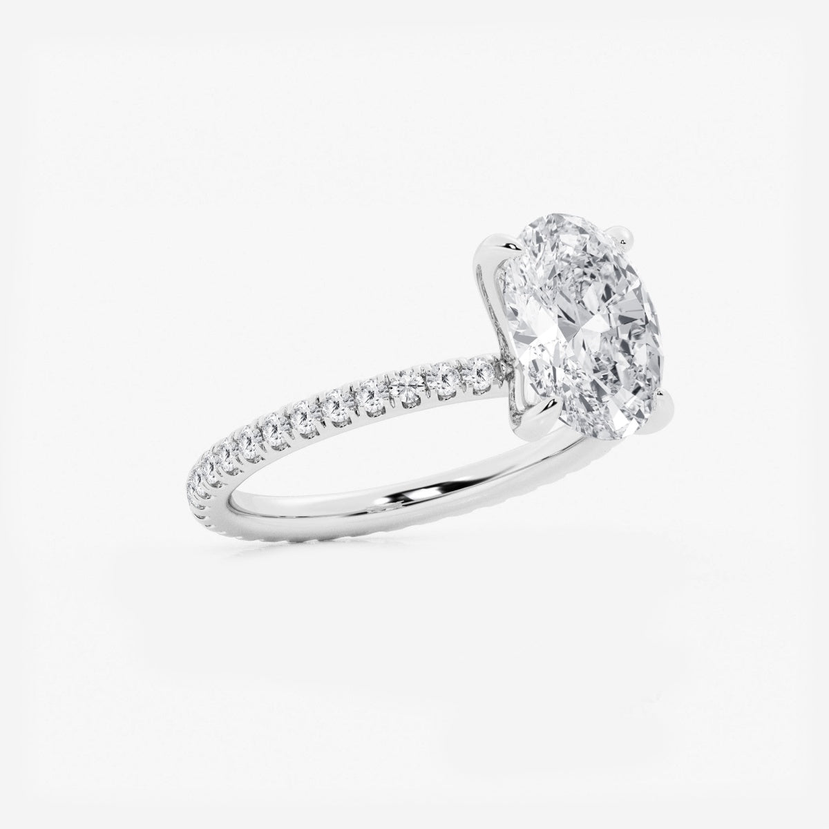 Evelyn - Eternity Side Stones Engagement Ring