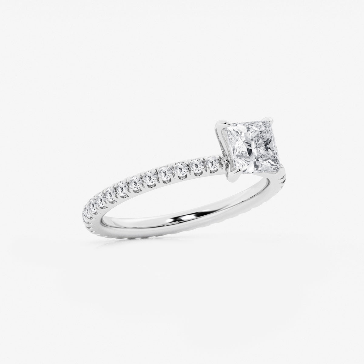 Evelyn - Eternity Side Stones Engagement Ring