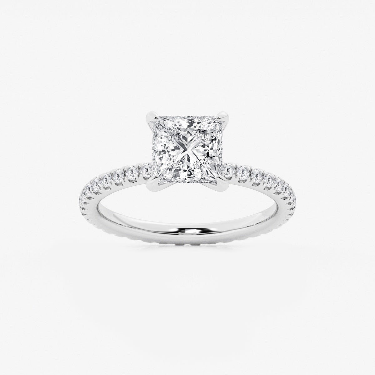 Evelyn - Eternity Side Stones Engagement Ring