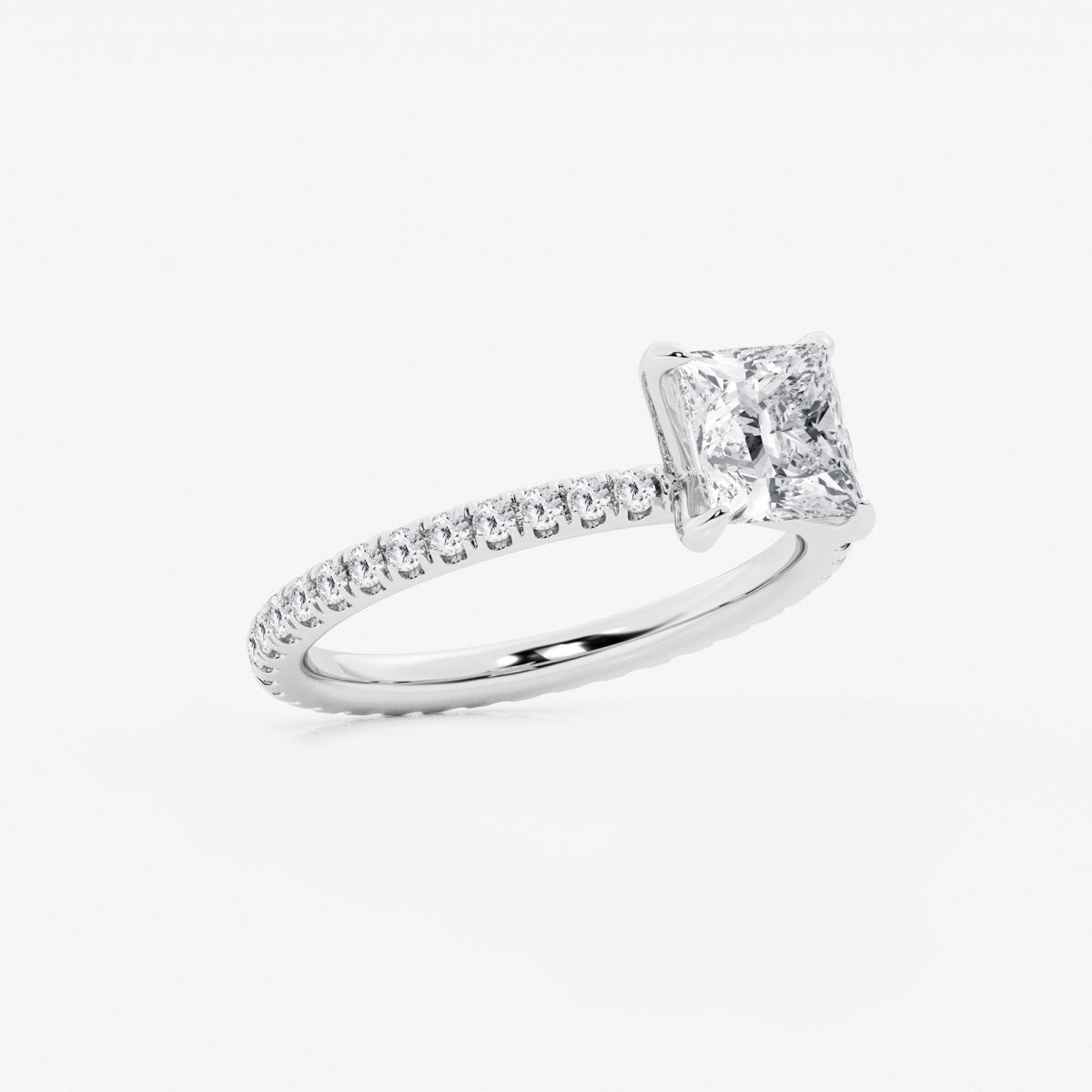 Evelyn - Eternity Side Stones Engagement Ring