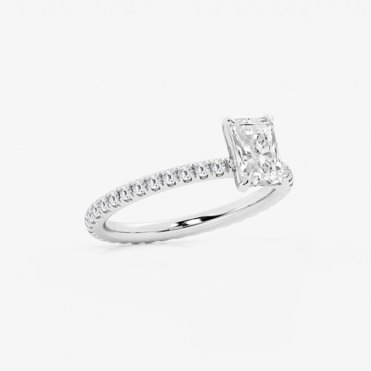 Evelyn - Eternity Side Stones Engagement Ring