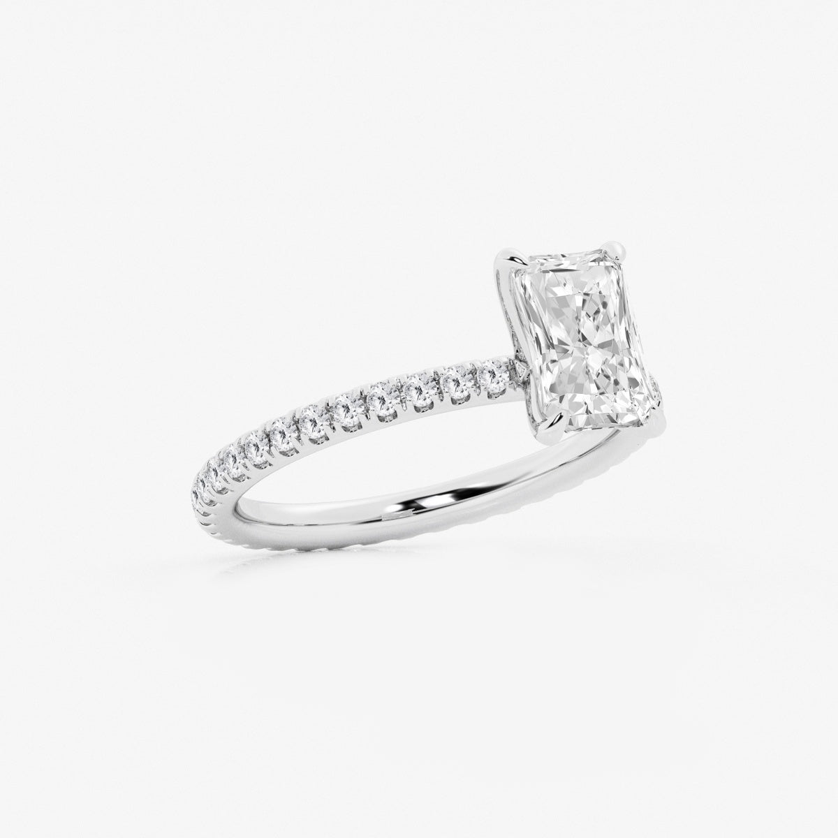 Evelyn - Eternity Side Stones Engagement Ring