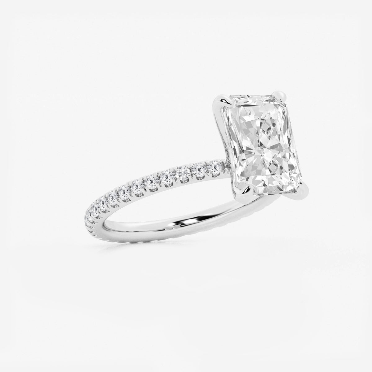 Evelyn - Eternity Side Stones Engagement Ring