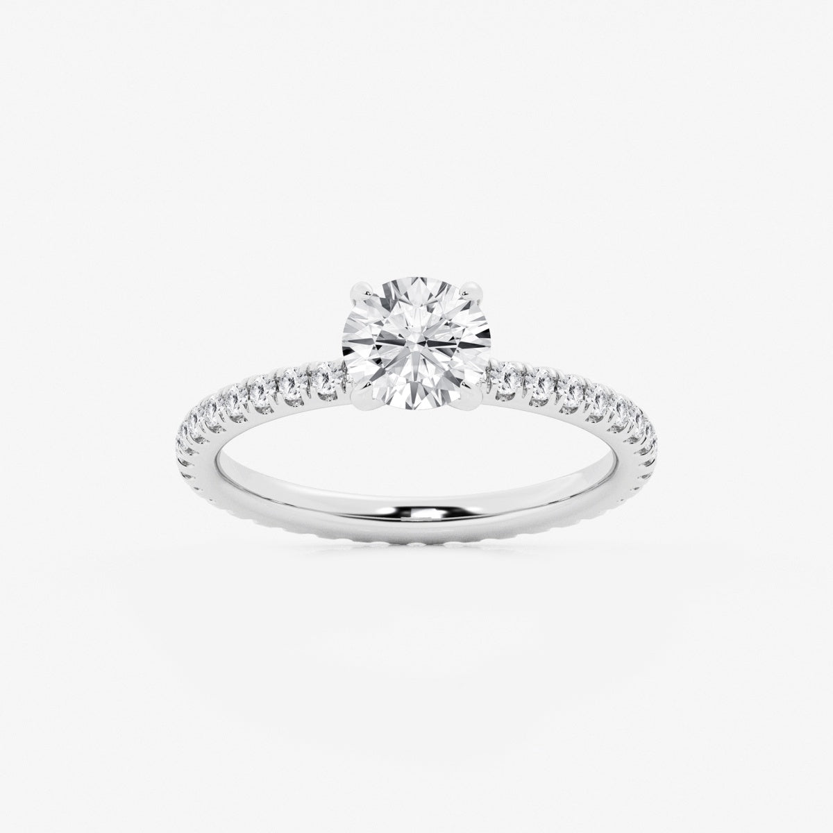 Evelyn - Eternity Side Stones Engagement Ring