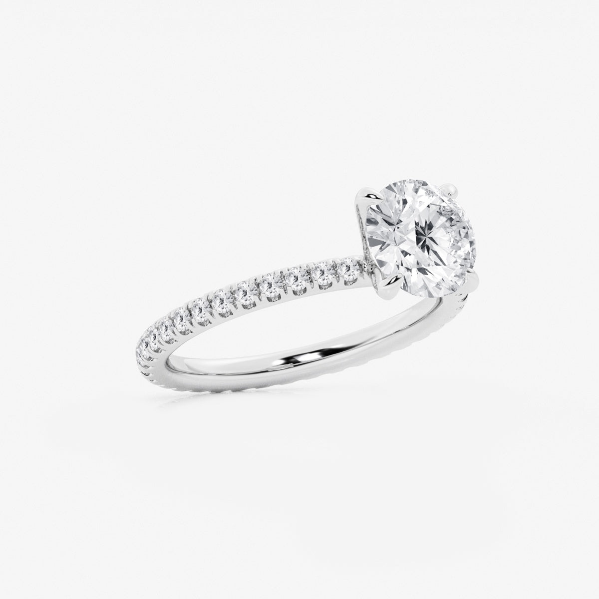 Evelyn - Eternity Side Stones Engagement Ring