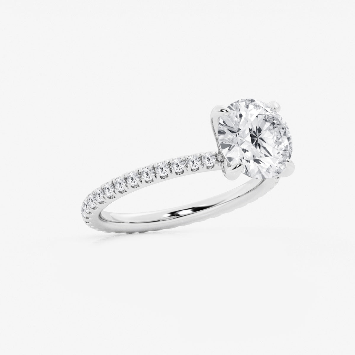 Evelyn - Eternity Side Stones Engagement Ring