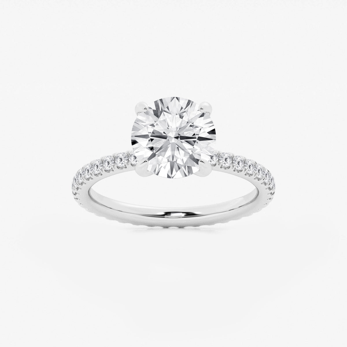 Evelyn - Eternity Side Stones Engagement Ring