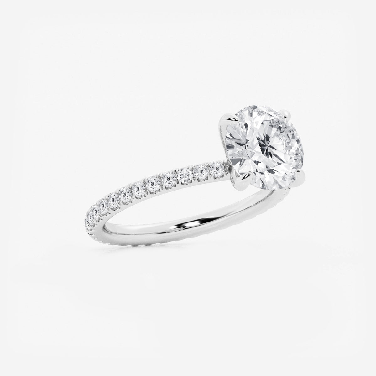 Evelyn - Eternity Side Stones Engagement Ring