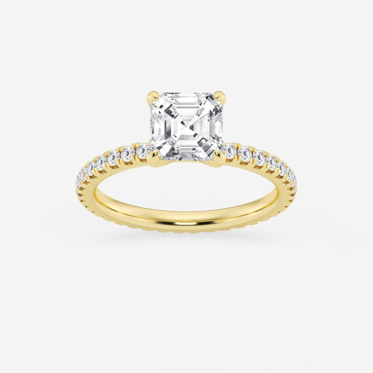 Evelyn - Eternity Side Stones Engagement Ring