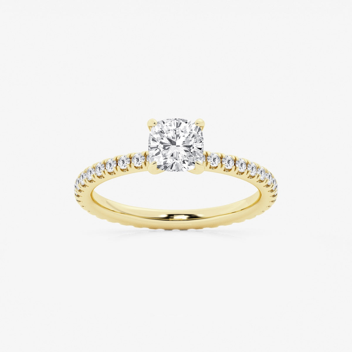 Evelyn - Eternity Side Stones Engagement Ring