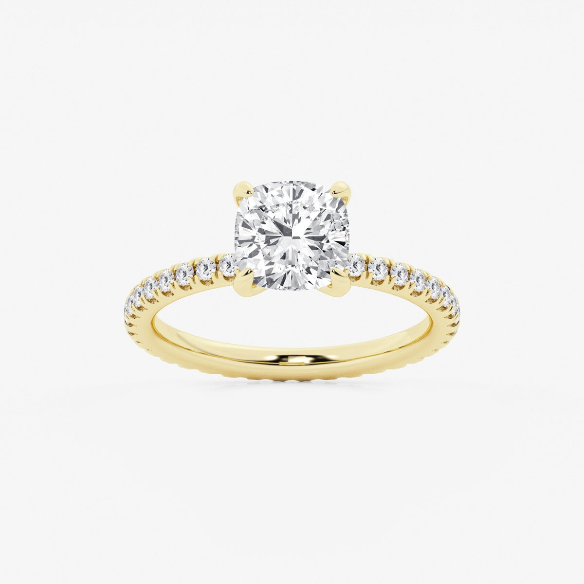 Evelyn - Eternity Side Stones Engagement Ring