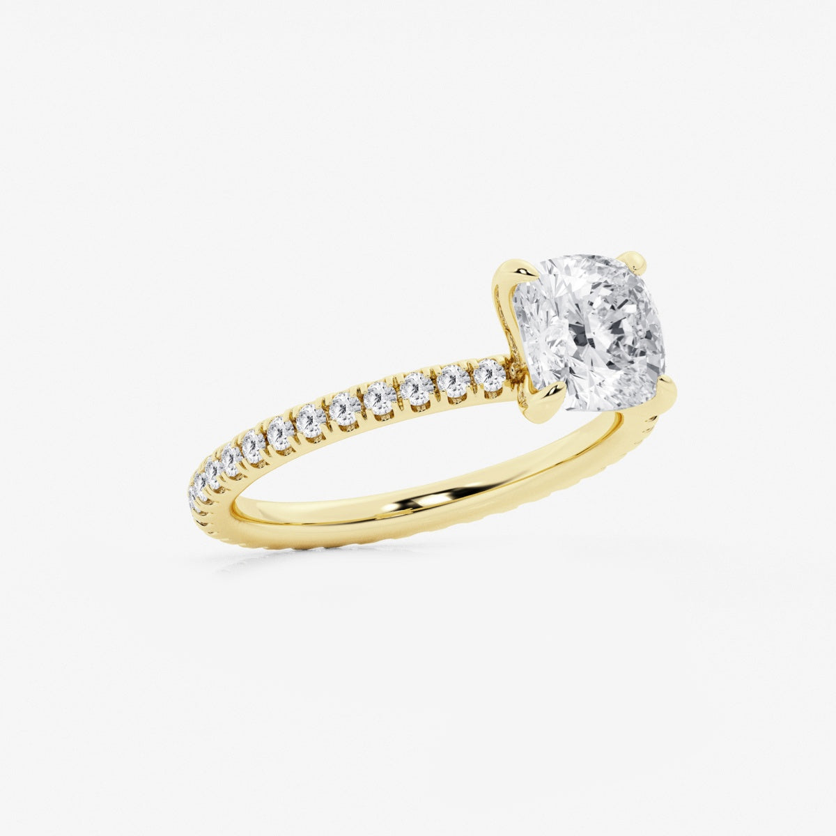 Evelyn - Eternity Side Stones Engagement Ring