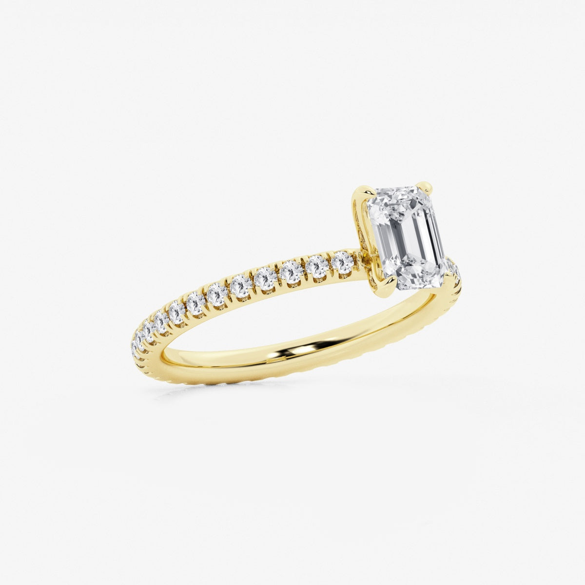 Evelyn - Eternity Side Stones Engagement Ring