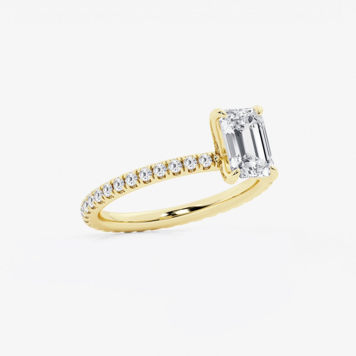 Evelyn - Eternity Side Stones Engagement Ring