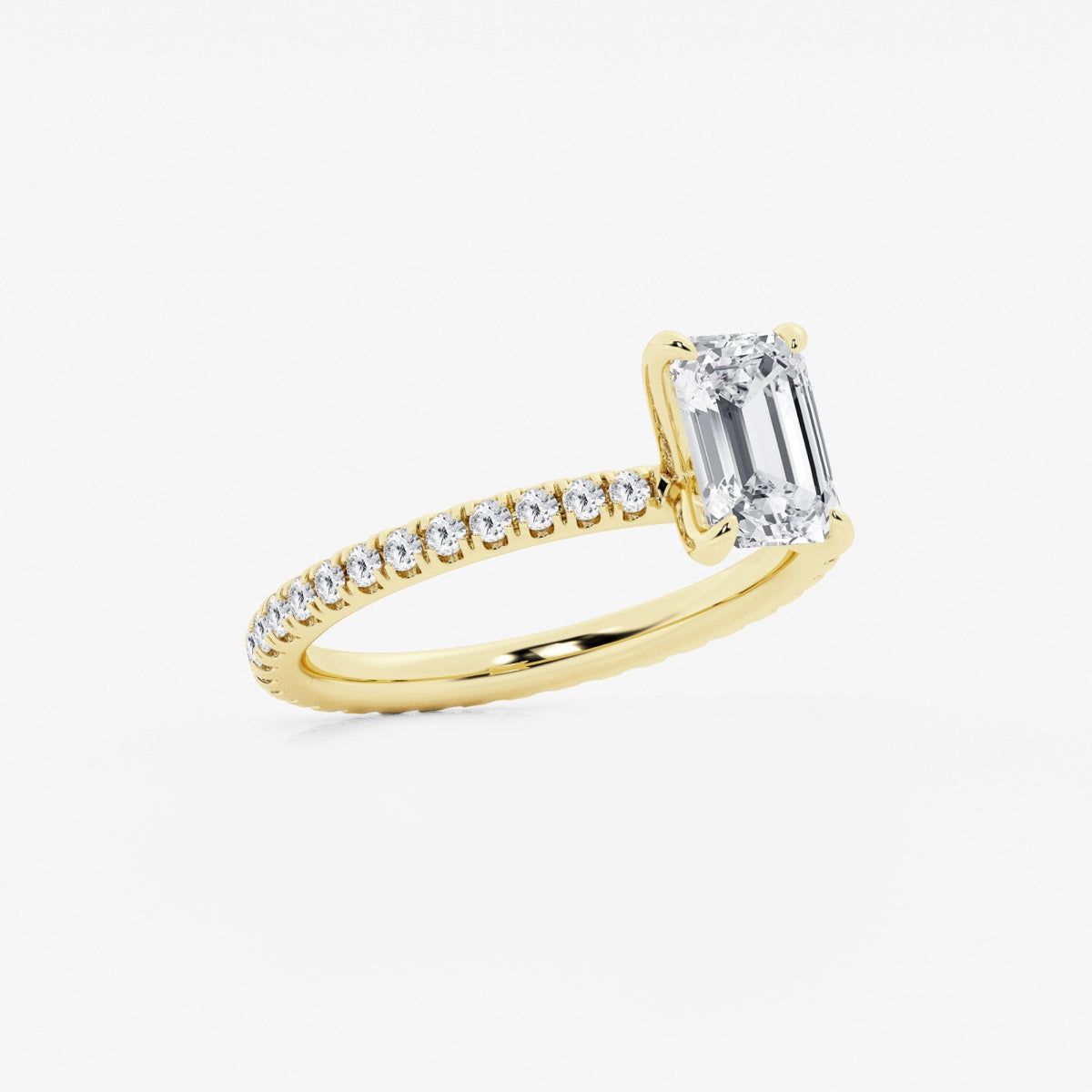 Evelyn - Eternity Side Stones Engagement Ring