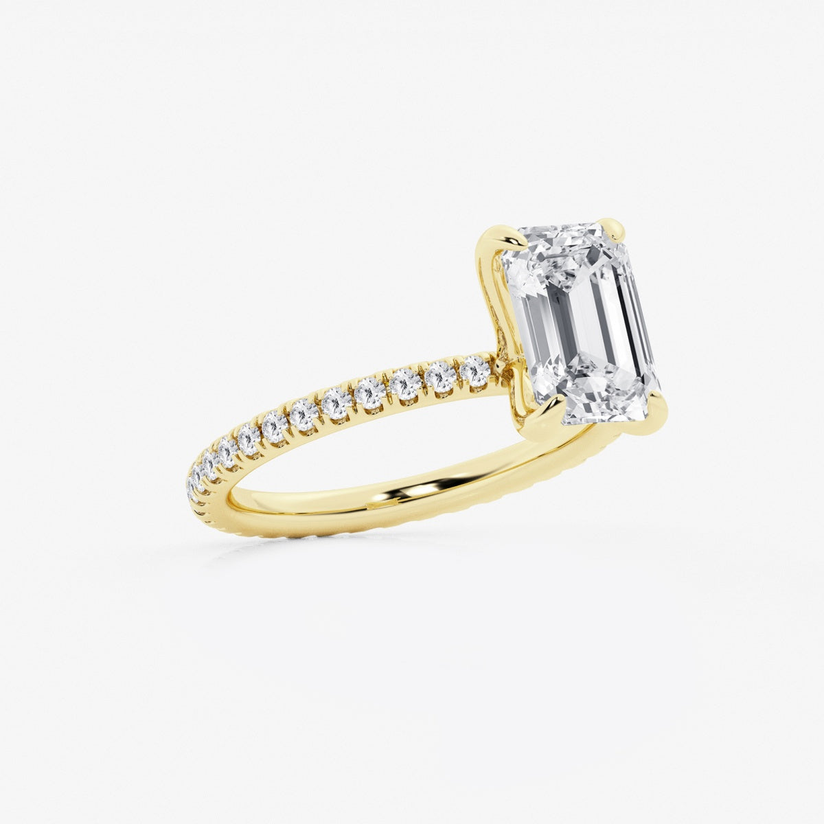 Evelyn - Eternity Side Stones Engagement Ring