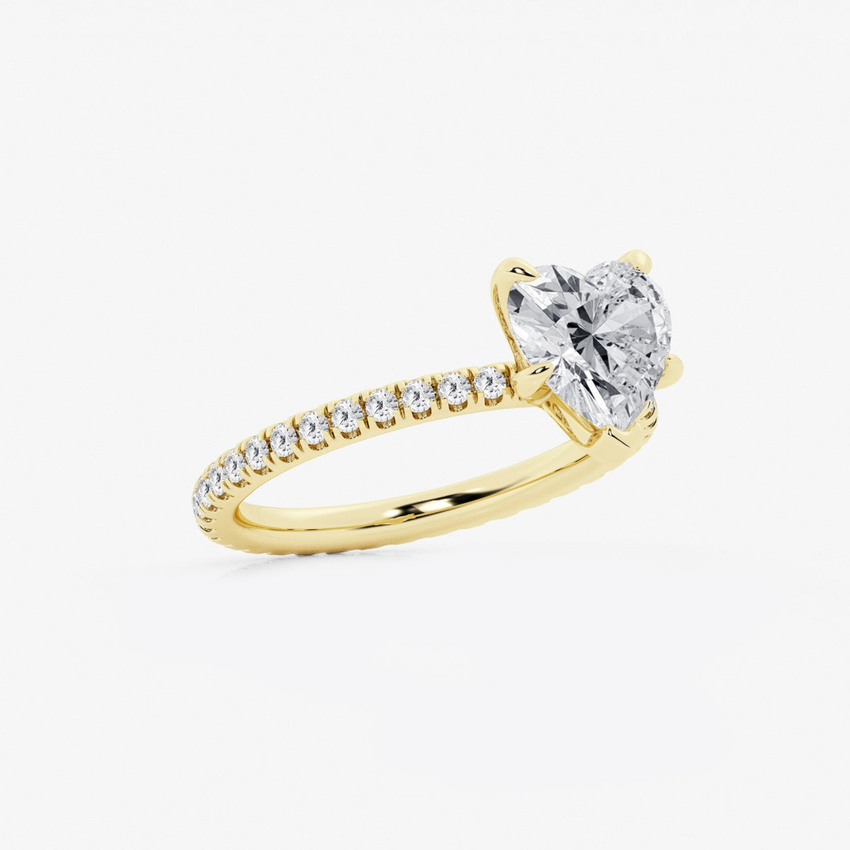 Evelyn - Eternity Side Stones Engagement Ring