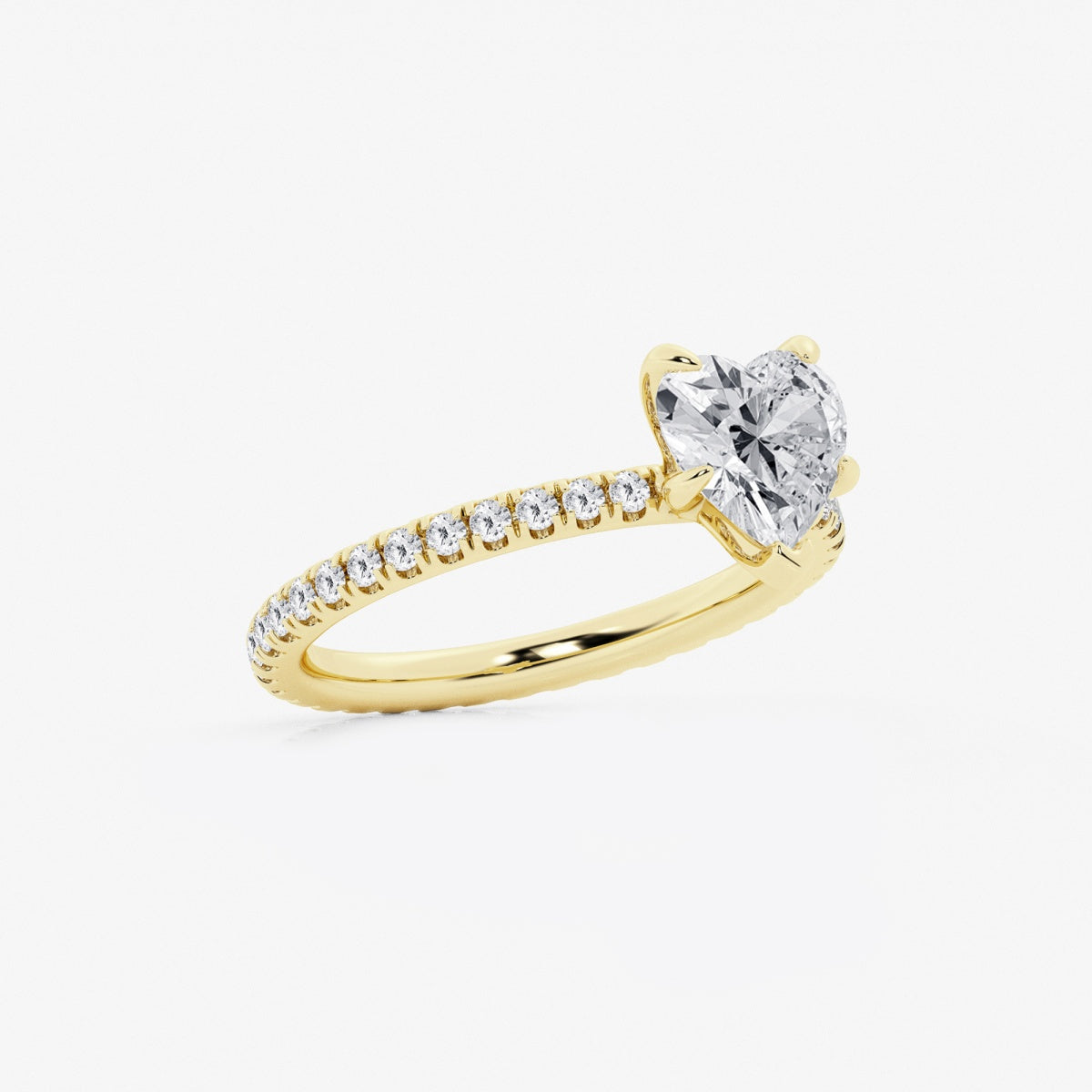 Evelyn - Eternity Side Stones Engagement Ring