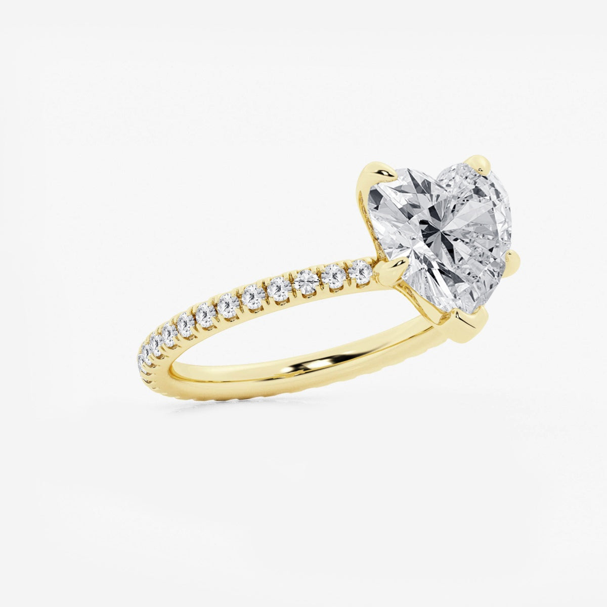 Evelyn - Eternity Side Stones Engagement Ring