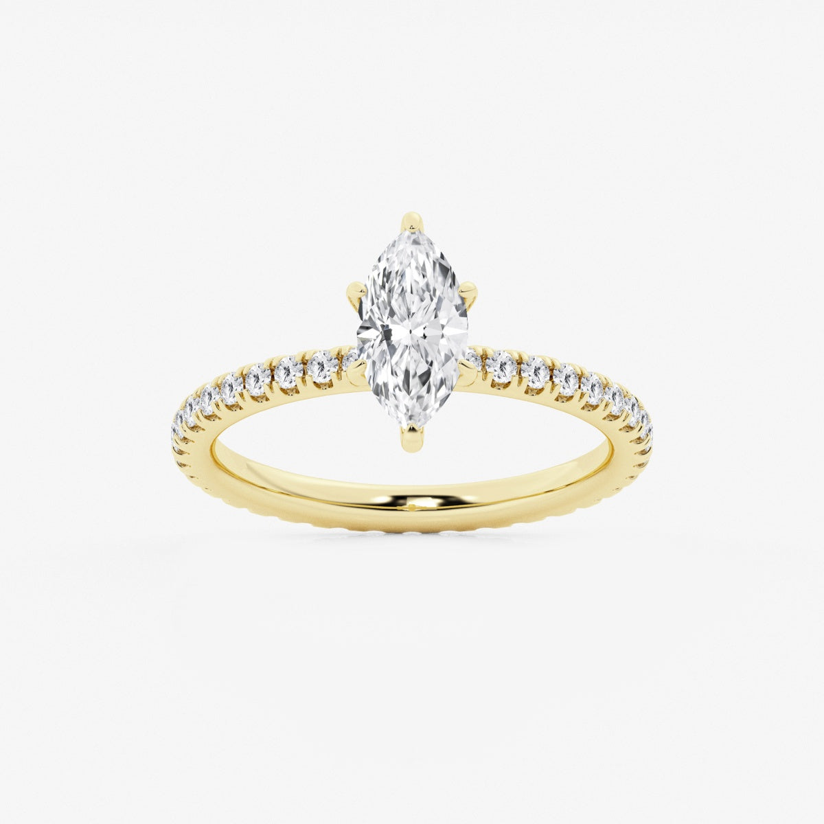 Evelyn - Eternity Side Stones Engagement Ring