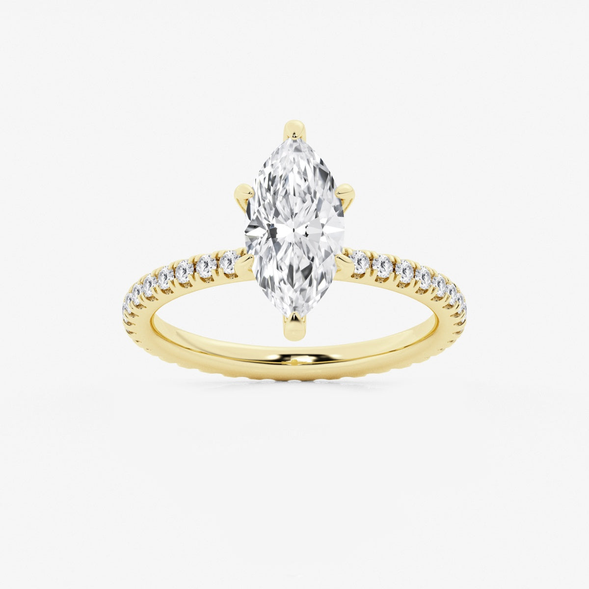 Evelyn - Eternity Side Stones Engagement Ring